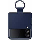 Samsung Silicone Cover with Ring Custodia Pieghevole con Anello per per Galaxy Z Flip4, Navy