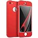 Produktbild MUTOUREN iPhone 6 Plus Hülle iPhone 6S Plus Hülle 360 Grad Schutzhülle PC Full-Cover Anti-Schock Shockproof Ganzkörper Schützend Anti-Kratz Stoßfänger 360 Grad Case matte Schutzkasten 3 in 1(Rot)