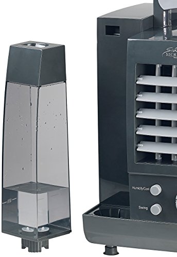Sichler Haushaltsgeräte Kompakter 3in1-Tisch-Luftkühler, -Luftbefeuchter & -Luftfilter, 60 W - 6