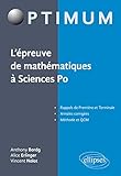 L'Épreuve de Mathématiques à Sciences Po