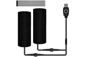 Afenau Motorcycle Heated Grips Cover Pad, 5V Motorcycle Handlebar Heated Pad with 3 Temperature, USB Heated Grips Motorbike, Waterproof Universal Motorbike Winter Heated Grip Pads