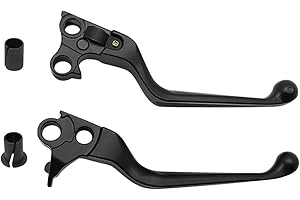 Mabutingti Brake Lever and Clutch Lever for Harley Davidson Sportster 883 1200 Softail Dyna Electra Glide Road King Fat Boy Night Train Street Bob (Black)