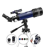 telescopio 400x40 【Configuración simple】la instalación es simple y rápida Apto para niños de 6 a 16 años, los volantes ergonómicamente diseñados hacen que la observación sea más fácil; incluso los principiantes y los niños no tienen que preocuparse por la instalación y la configuración.