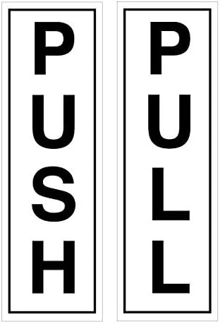 Pull Push Door 17cm Stickers Shop Window Salon Cafe Restaurant Office Vinyl Sign