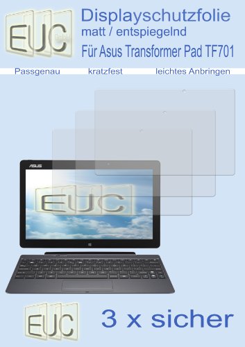 3 x Displayschutzfolie matt/entspiegelnd für Asus Transformer Pad TF701 - 2