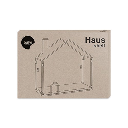 Balvi – Haus Regal in Form eines Hauses. Ablagebrett aus Holz. Aus Metall. - 2