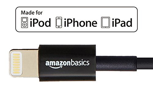 AmazonBasics Ladekabel Lightning auf USB, 1,8m, zertifiziert von Apple, Schwarz - 2