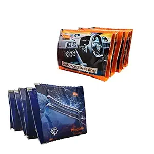 Jopasu Windshield Washer & Dashboard Dressing Pouch Combo (Pack of 10)