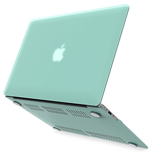iBenzer - Soft-Skin-Serie Kunststoffabdeckung des schweren Kastens für Macbook Air 13,3'' (A1466/A1369) NO CD-ROM, Grün MMA13GN