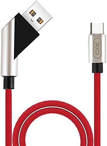 Officepro USB-C to USB 3.0 cable, Creative bend zinc alloy Charge , for USB Type-C Devices Including Galaxy S8, S8+, MacBook, Nintendo Switch, Sony XZ, LG V20 G5 G6, HTC 10, Xiaomi 5 and More (Red)