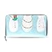 Produktbild Weiß Schneemann Winter Maskottchen Lange Passport Clutch Geldbörsen Reißverschluss Geldbörse Tasche Handtasche Geld Organizer Tasche Kreditkarteninhaber Für Dame Frauen Mädchen Männer Reise Geschenk