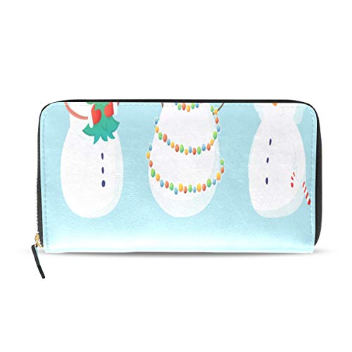 Preisvergleich Produktbild Weiß Schneemann Winter Maskottchen Lange Passport Clutch Geldbörsen Reißverschluss Geldbörse Tasche Handtasche Geld Organizer Tasche Kreditkarteninhaber Für Dame Frauen Mädchen Männer Reise Geschenk