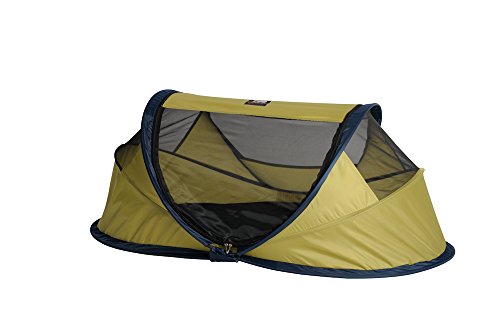 Preisvergleich Produktbild Deryan Travel-cot Baby Luxe Reisebettzelt inklusive Schlafmatte, selbstaufblasbarer Luftmatratze und Tragetasche mit Pop-Up innerhalb 2 Sekunden aufgebaut, lime