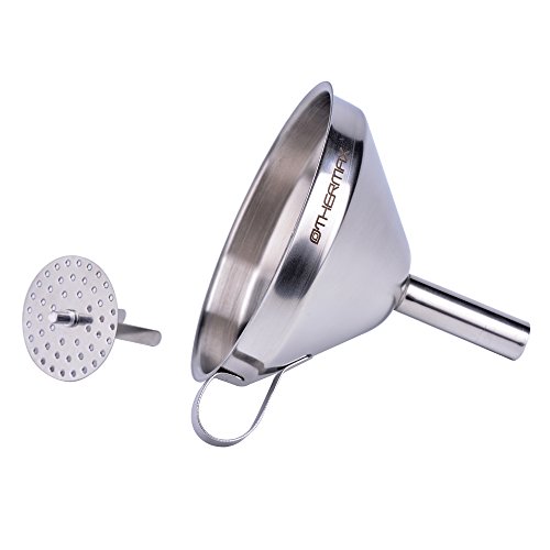 othermax Edelstahl Trichter mit abnehmbarem Sieb/Filter für Kochen, ätherischen Ölen und flask-filling, 12,7 cm, Silber - 3