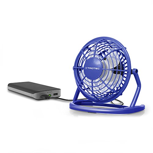 TROTEC TVE 1B Mini USB Ventilator / Fan / Lüfter in Atlantic Blue, geräuscharm mit An/Aus-Schalter, 360° Neigungswinkel, ideal für Schreibtisch Laptop Notebook, oder unterwegs (blau) - 3