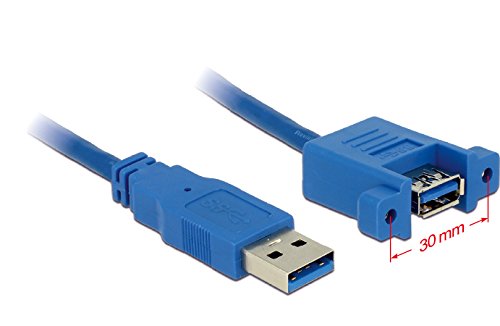 DELOCK Kabel USB 3.0 A Stecker> USB 3.0 A Buchse zum Einbau 1 m - 2