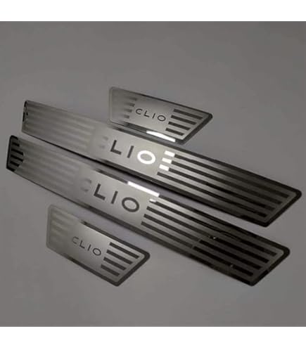 4-tlg. Einstiegsleisten Schutzfolie Für Renault CLIO IV - Edelstahl Kantenschutz