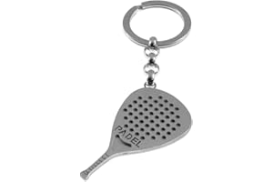 AMORILI Portachiavi Padel Racchetta in Acciaio prt0084