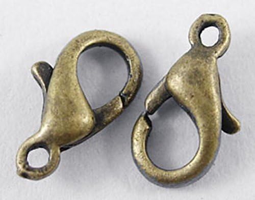 50 Pcs LOBSTER CLASPS 14mm ANTIQUE BRONZE