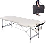 Ligera y estable: mesa de masaje pesa 14 kg, pero puede contener 280 kg cuando trabaja y absorber hasta 910 kg bajo carga estática. Abrir o doblar rápidamente, gracias al sistema de pata y marco de cierre rápido