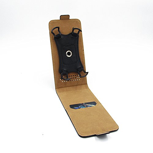 Per LG Electronics X power2 Custodia protettiva nero 360 Â° smartphone copertura cassa di protezione Slim Flipstyle cover pelle artificiale per LG Electronics X power2 - K-S-Trade(R)