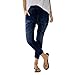 Produktbild Jeanshosen Für Damen UFODB Frauen Sommer Oversize Elastic Loose Denim Casual Tunnelzug Mode Gewaschene Jeans Lang Outdoorhose High Waist Straight Slim Stretch Hose S-3XL
