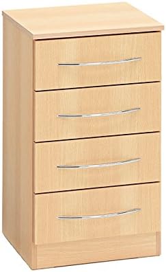 Alaska Four Drawer Bedside, Beech