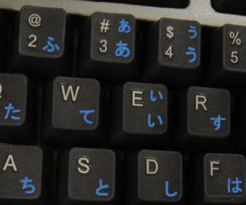 Japanisch transparente Tastaturaufkleber mit Blauen Buchstaben - Geeignet für jede Tastatur
