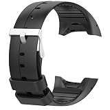 Trendyest Silikon Ersatz Armbanduhr Band Armband Strap für Polar M400 M430 Armbanduhr, Schwarz