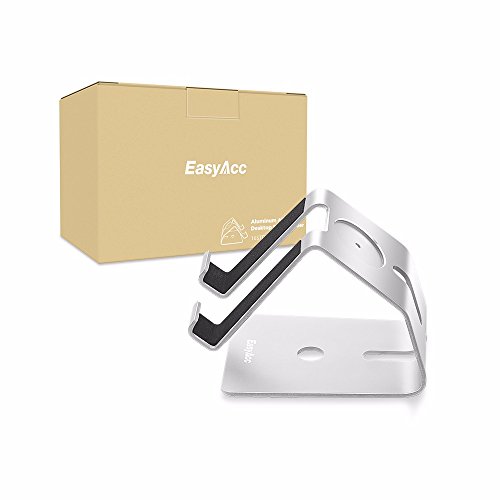 Easyacc Universal Handy Halterung Tablet Ständer Apple Watch Halter für iPhone 7 / 7P / Samsung Galaxy S8 / S8 Plus / iPad 9.7 2017 / iPad Air/ Mini / E-Book, Aluminium Handy Halter Schreibtisch Halter für Haus, Büro, Schlafzimmer und mehr, Passend für 4-10.1 Zoll Geräte – Silber - 9