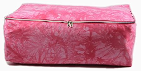 QUALITY 55L HANDMADE durable clothing / clothes / duvets / underwear / wardrobe storage bag organiser holder (soft, washable, dust proof, reusable, breathable, portable, zip with double sliders)-Tiedyed (Limited Edition)