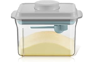 Cubble 1000ml Airtight Baby Milk Powder and Food Container with Spoon and Scraper, BPA-Free, Easy One-Touch Button, Storage for Coffee Powder, Cereal, Flour