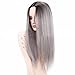 Produktbild Rifuli® Perrücke Women Fashion Lady Long Straight Neat Middle Part Hair Cosplay Party Wig Anime Cosplay Perücke Ausrüstung