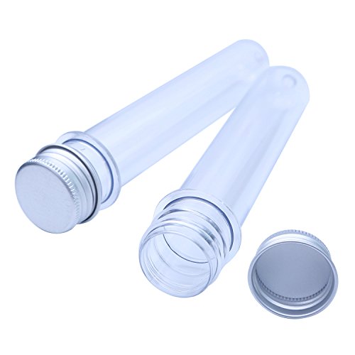 JPSOR 25 Kunststoff Reagenzglas Reagenzgläser Röhrchen mit Deckel 25×140mm(40ml) und 1 Etikette - 5