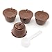 Produktbild MYAMIA 5Pcs Set Wiederverwendbare Kaffeekapsel Tasse Kaffee-Filter Für Dolce Gusto Maschine Plastiklöffel