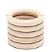 Produktbild Wiffe 5Pcs natürlichen Holz Kreis Ring Anhänger Anschlüsse Perlen DIY Schmuckzubehör 40mm