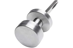 Aqbau Bouton de porte rotatif sur rosace ronde en acier inoxydable