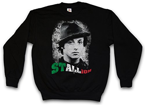 Stallion Pullover Felpe Maglione Sweatshirt - Sylvester Rocky Boxer Boxing Italian Balboa Movie Taglie S - 3XL
