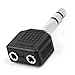 Price comparison product image DealMux 6.35mm Male Adapter to Dual 3.5mm Stereo Jack Female Socket Splitter Connector