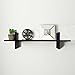 Custom Decor Wall Shelf Rack Set Of H Shaped Floating Shelves - Storage Wall Shelves For Home - Black RS.599.00