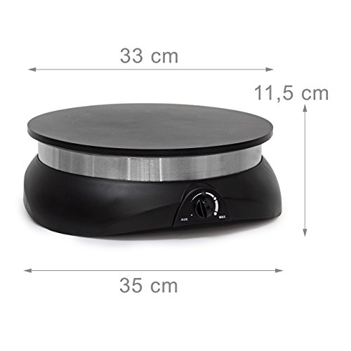 Crepesmaker Profi, 1250 Watt, antihaft, mit 3 teiligem Holzbesteck, CREPES, Crepe - 4