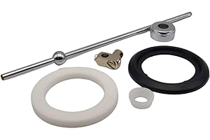 Schläfer 405310|Asta Eccentrica Universale per Piletta con Scarico Salterello e Sifone per Lavabo Bagno e Bidet, Ø5 x 200mm, Completa di Guarnizioni in Spugna e Gomma, Misure 1 1/4"