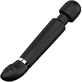 Doppelkopf Vibration Massagestab, Silikon Vibratoren für sie Klitoris und G-Punkt Stimulator, Wasserdicht Orgasmus Klitorisst