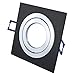 Produktbild Einbaustrahler Schwenkbar STAR Schwarz-gebürstet Quadratisch Inkl. 6 X IP20 Deckenstrahler Einbauleuchte Deckeneinbaustrahler Deckeneinbauleuchte Deckenspot, 6 X Fassung GU10 - ohne Leuchtmittel