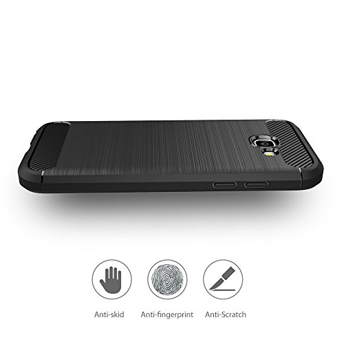 Samsung Galaxy A5 2017 Hülle Case, Elekin Soft-Flex Capsule Premium Schwarz TPU Handyhülle Schutzhülle Schmaler Telefonschutz für das Samsung Galaxy A5 2017 – Schwarz - 6