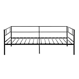 ikea bettgestell metall schwarz [Studie und langlebiges Metallbett]: Dieses Bett wird durch Vierkantrohre unterstützt. Es ist haltbarer und Studieren als runde Rohre