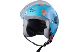 BHR Casco Moto Demi-Jet Bimbo 806 Kid | Casco Moto per Bambini Omologato ECE | Casco Scooter Bambino con Sgancio Micrometrico
