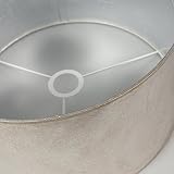 QAZQA Modern Polyester Lampenschirm 35/35/20 Zylinder silberbraun , Rund gerade Schirm Pendelleuchte, Schirm Stehleuchte, - 6