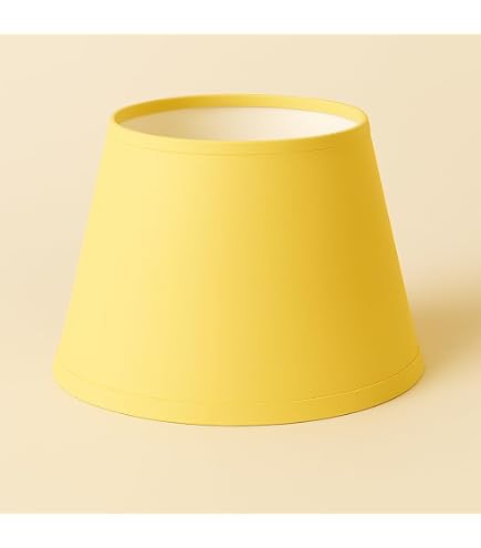 Abat-jour Conique 40 Cm - Tissu Coton, Dos PVC Blanc - Fait Main - Pour Lampe De Table Ou Lampadaire - Douille E27 - Couleur Ivoire