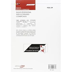 Manual EDICIÓN COLOR Inglés profesional para Actividades comerciales (MF1002_2: Transversal). Certificados de Profesionalidad.